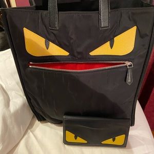 Fendi Monster Tote w/Matching Monster Wallet